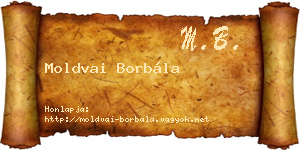Moldvai Borbála névjegykártya