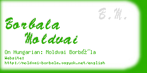borbala moldvai business card